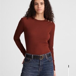 Madewell Button Crewneck Tee